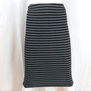 Mossimo Black Grey Striped Skirt